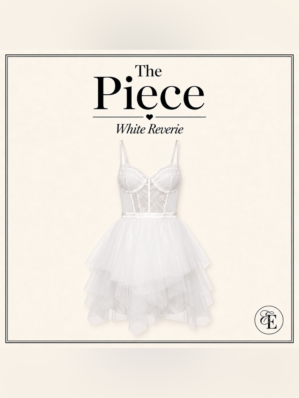 NWT Klesis White Lace Bustier Tulle Mini Dress Size Small